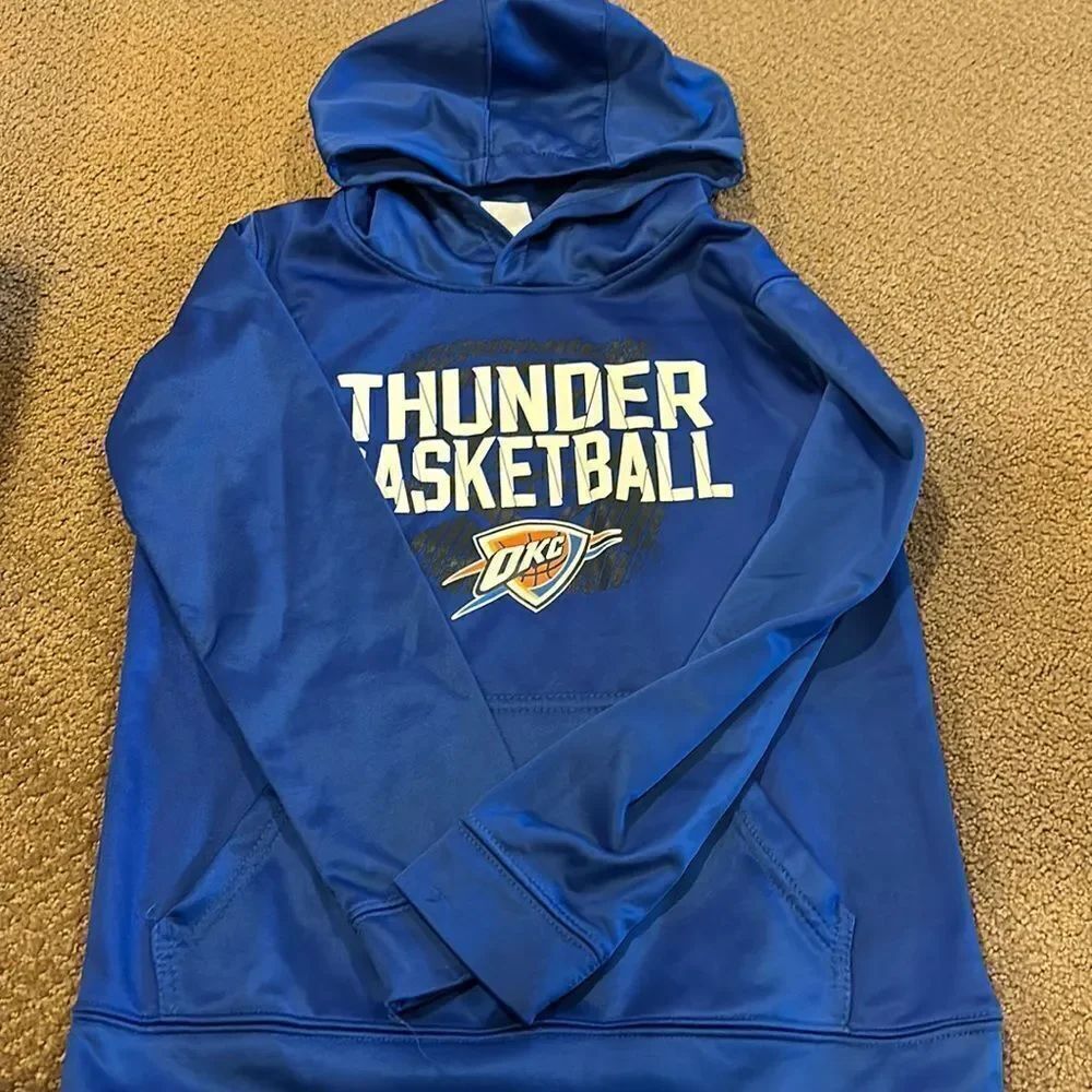 NBA Youth Boys Oklahoma City Blue Hooded Basketball Sweatshirt